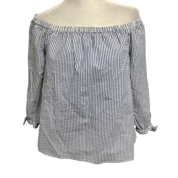 Vineyard Vines Blue and White Striped Blouse - Picture 7 of 7